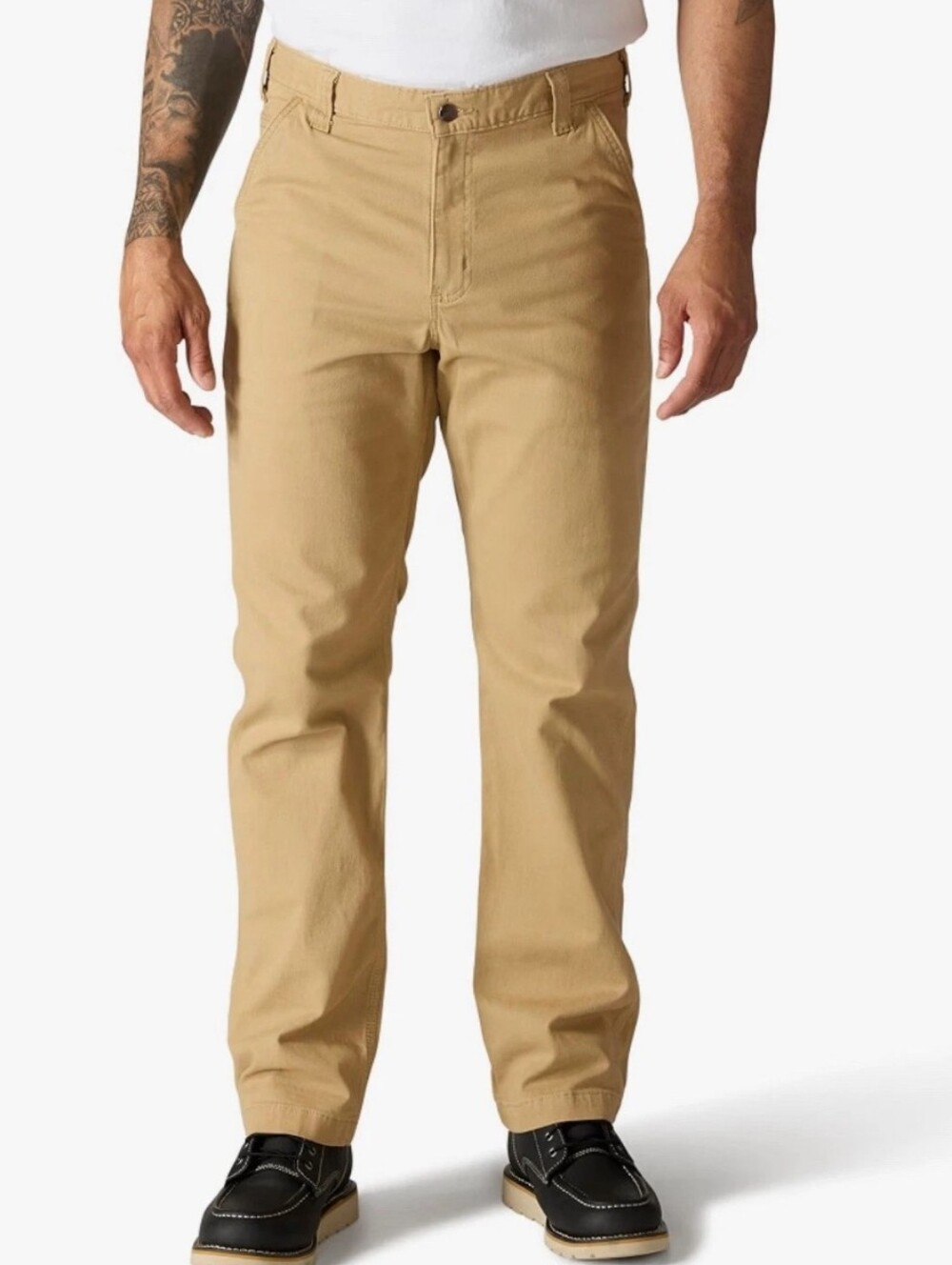 Carhartt Canvas Pants Mens 42X30 Tan Relaxed Fit Rugged Flex BN2517-M Work Wear